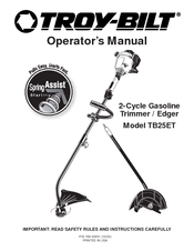 Troy-Bilt SpringAssist TB25ET Operator's Manual