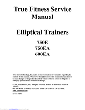 True Fitness 600EA Service Manual