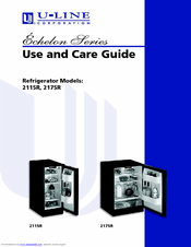 U-Line Echelon 2175RS Use And Care Manual