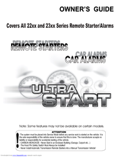 Ultra Start 22xx Owner's Manual