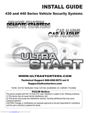 Ultra Start 430 Series Install Manual
