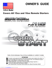 Ultra Start 16xx Owner's Manual