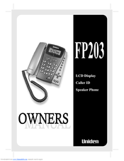 Uniden FP203 Owner's Manual