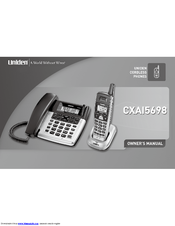 Uniden CXAI5698 - Cordless Phone Base Station Owner's Manual