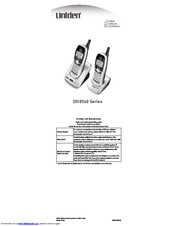 Uniden DXI8560-2 - DXI Cordless Phone Owner's Manual