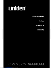 Uniden EXP4241 - EXP 4241 Cordless Phone Owner's Manual