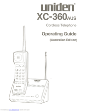 Uniden XC-360AUS Operating Manual