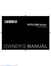 Uniden WIN1200 Series Owner's Manual