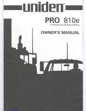 Uniden 810e Owner's Manual