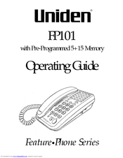 Uniden FP101 Operating Manual