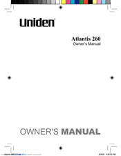 Uniden Atlantis 260 Owner's Manual