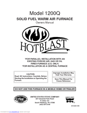 Ussc Hotblast 1200Q Owner's Manual