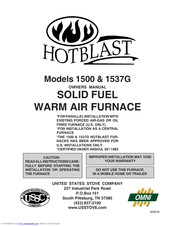 Ussc Hotblast 1500 Owner's Manual