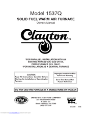 Ussc Clayton 1537Q Owner's Manual