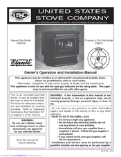 United States Stove Fiero C9947N Owner's Operation And Installation Manual