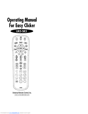 Universal Remote Control Easy Clicker OCE-0009D Operating Manual