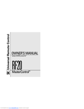 Universal Remote Control MASTERCONTROL RF20 Owner's Manual
