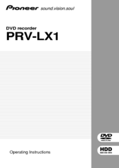 Pioneer PRV-LX1 Operating Instructions Manual