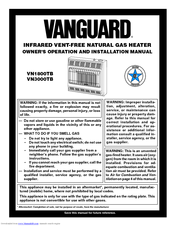 Vanguard VN1800TB Owner's Operation And Installation Manual