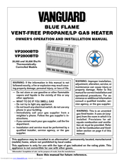Vanguard VP2800BTD Owner's Operation And Installation Manual