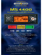 VDO Car Multimedia Systems MS4400 Specifications