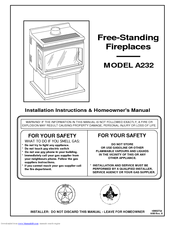 Vermont Castings A2S32RP Installation Instructions & Homeowner's Manual