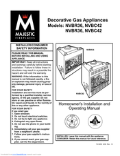 Majestic fireplaces NVBR36RP Homeowner's Installation And Operating Manual