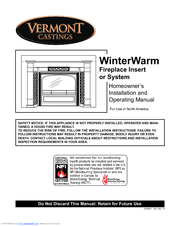 Vermont Castings WinterWarm Installation And Operating Manual