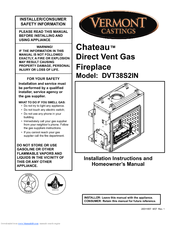 Vermont Castings Chateau DVT38S2IN Installation Instructions And Homeowner's Manual