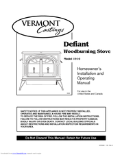 Vermont Castings 968 Installation And Operating Manual