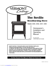 Vermont Castings Seville 1635 Homeowner's Installation And Operating Manual