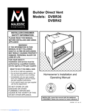 Majestic DVBR42 Homeowner's Installation And Operating Manual