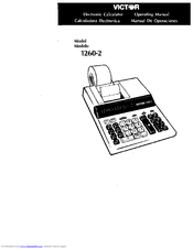 Victor 1260-2 Operating Manual