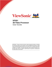 ViewSonic VP3D1 User Manual
