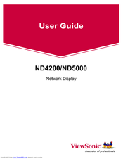 ViewSonic ND4200-LS - HD Network Display User Manual