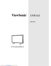 ViewSonic NextVision VPW505 User Manual