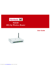 ViewSonic WR100 - Wireless Network Router User Manual