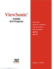 ViewSonic PJ558D DLP Projector VS11529 Guía Del Usuario