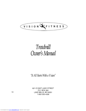 Vision Fitness T8400 Owner's Manual