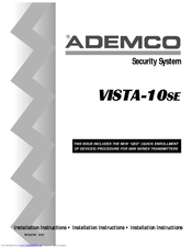 ADEMCO Security System VISTA-10SE Installation Instructions Manual
