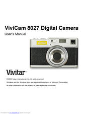 Vivitar VIVICAM 8027 User Manual