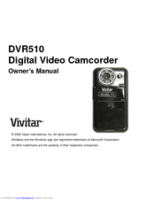 Vivitar DVR-510 Owner's Manual