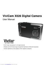 Vivitar VIVICAM X026 User Manual