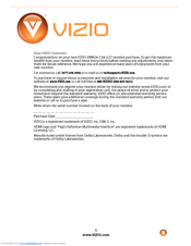 Vizio VMM26 F20I User Manual