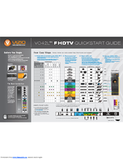 Vizio VO42LFHDTV10A Quick Start Manual