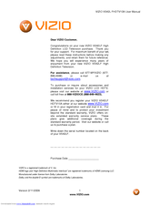 Vizio VS42LFHDTV10A User Manual