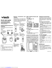 VTech CS6129-41 - Four Handset Cordless Phone System Quick Start Manual