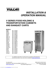 Vulcan-Hart V SERIES VBP77I ML-126361 Installation And Operation Manual