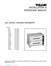 Vulcan-Hart ML-126502 Installation And Operation Manual