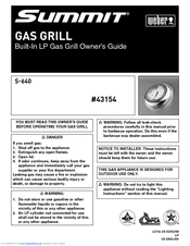 Weber Summit S-640 LP Owner's Manual